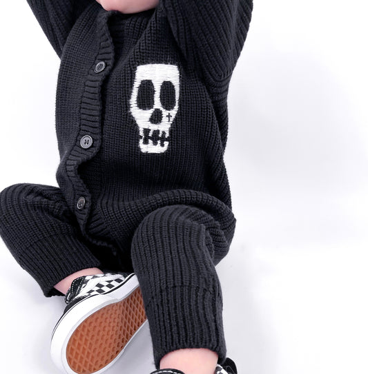 CHUNKY KNITTED SKELLY SKULL ALL IN ONE