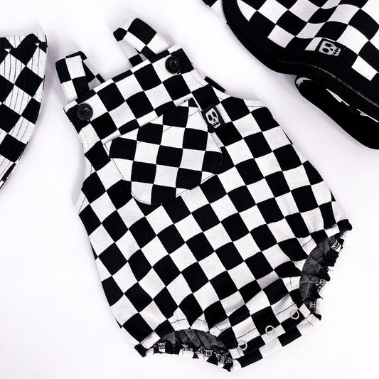 CHECKERBOARD BABY ROMPER
