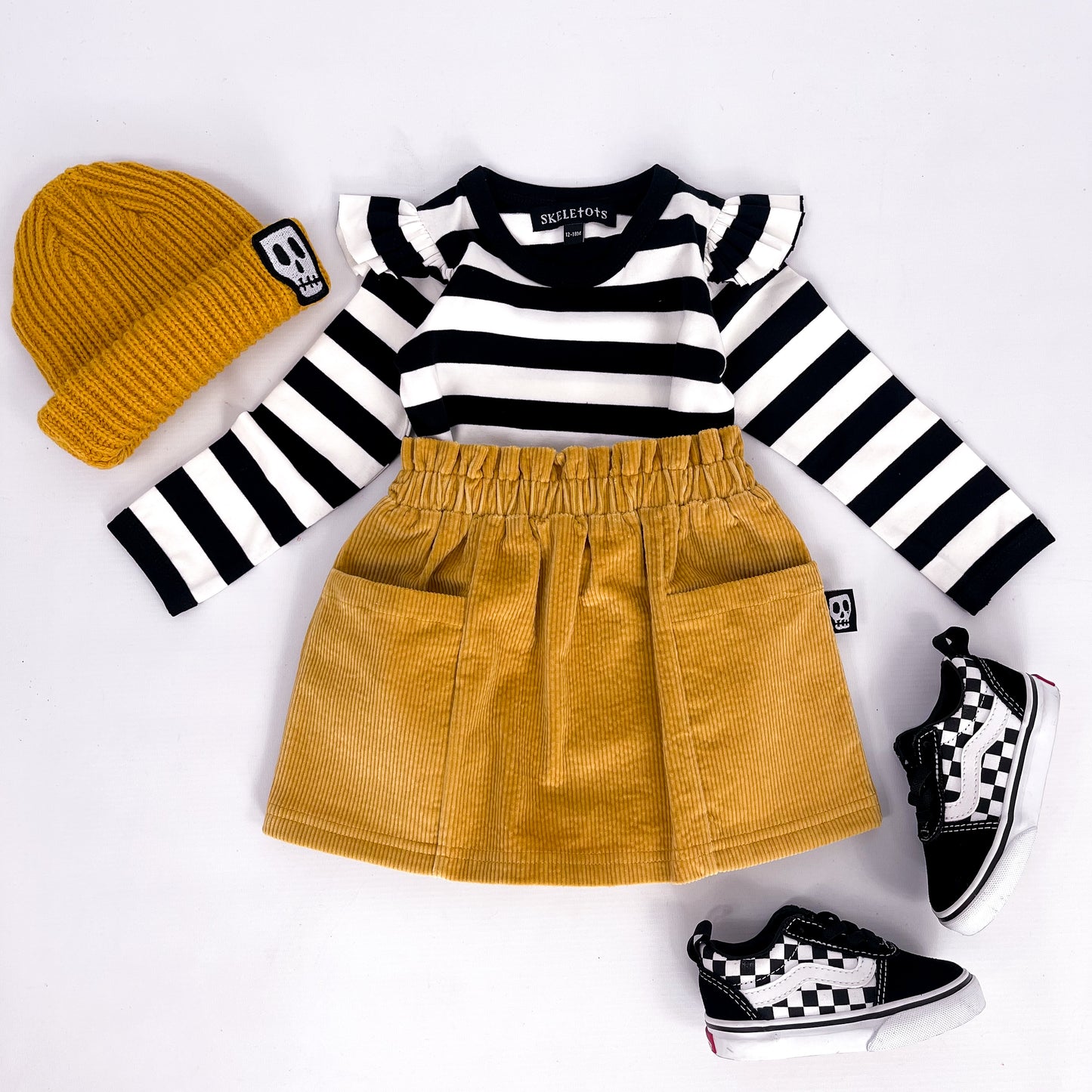 ⚡NOT SO BASIC MUSTARD CORD SKIRT⚡