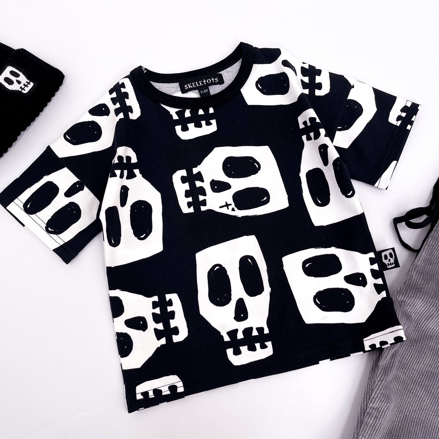SKELLY SKULL ALL OVER PRINT TEE