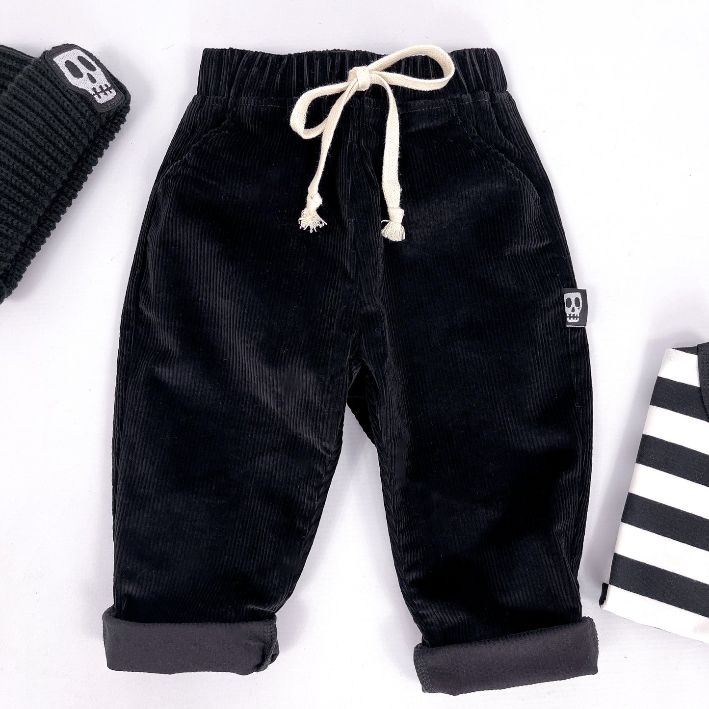 NOT SO BASIC BLACK CORD TROUSERS