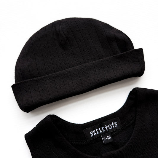 BABY POINTELLE BLACK HAT