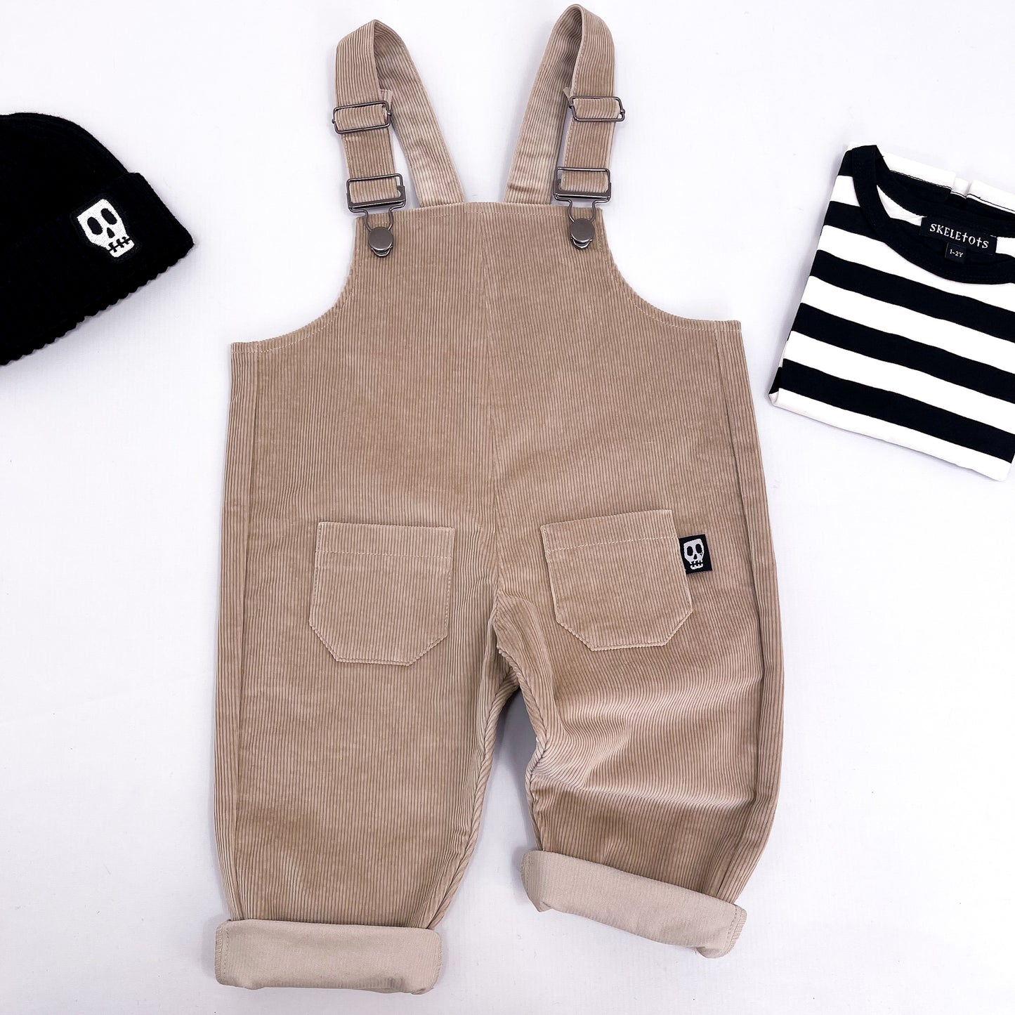 NOT SO BASIC MUSHROOM CORDUROY DUNGAREES