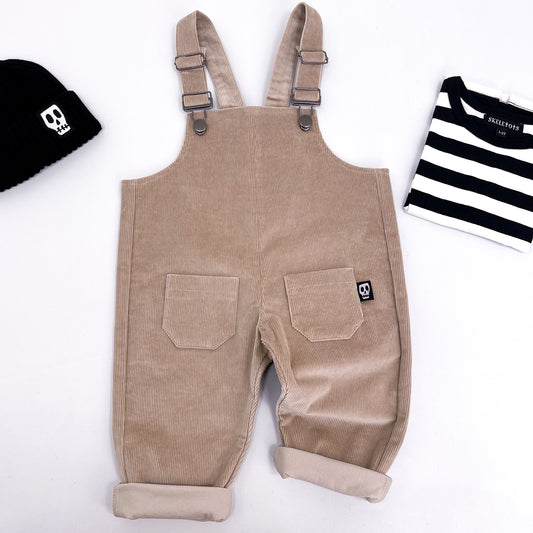 NOT SO BASIC MUSHROOM CORD DUNGAREES