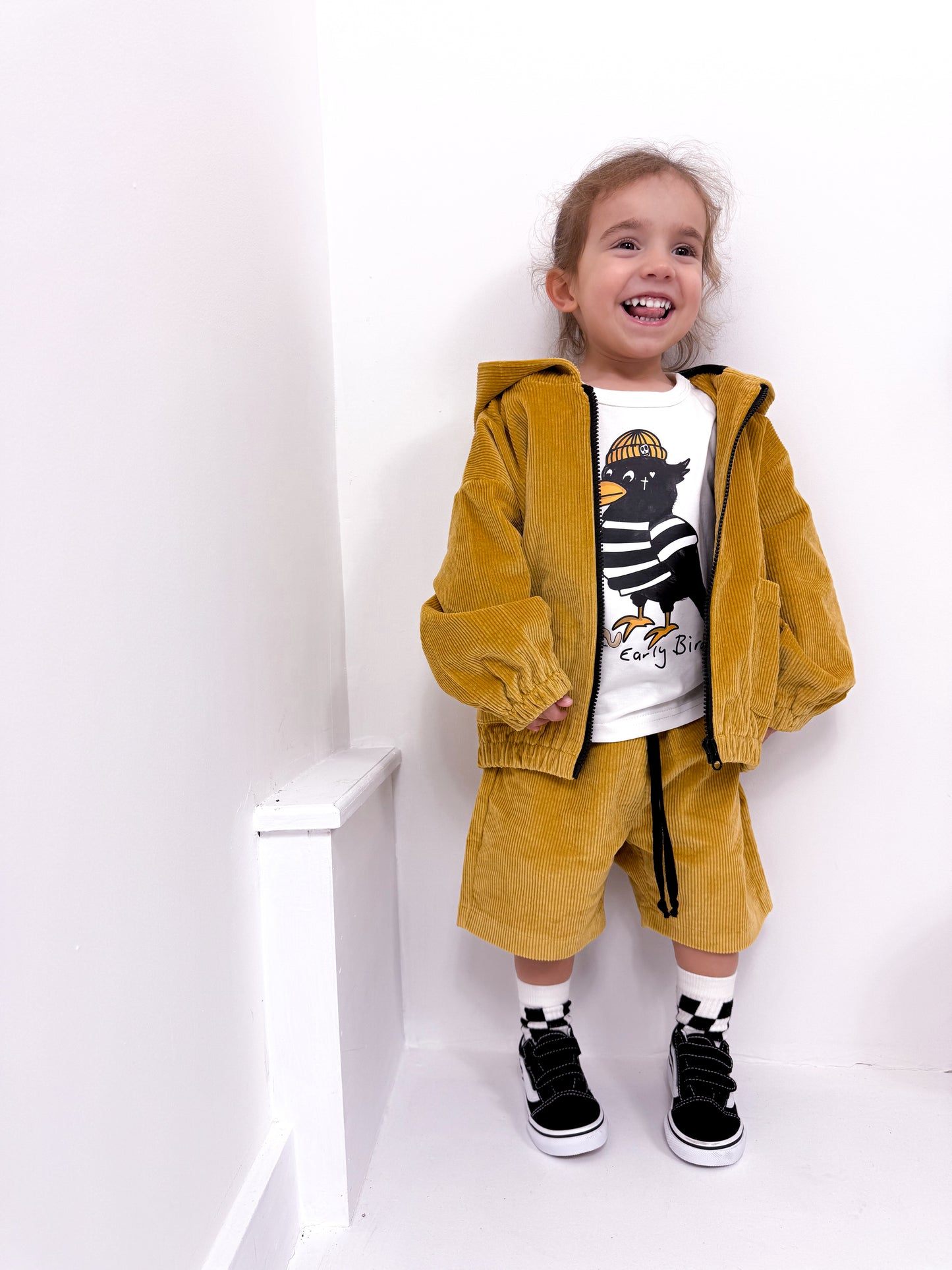 NOT SO BASIC MUSTARD CORD SHORTS