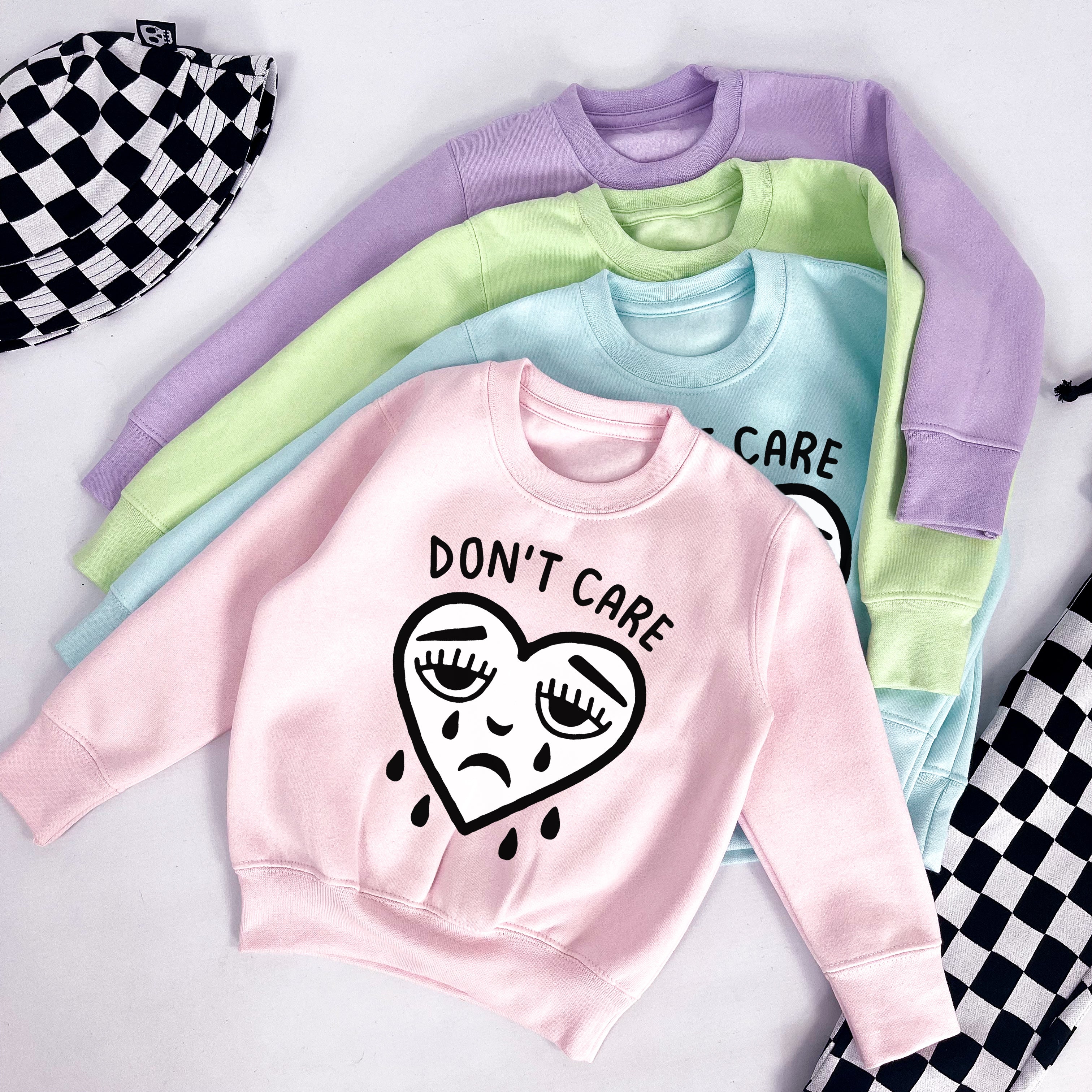 Kids Pastel Sweatshirt - Love You To Death Design - skeletots.co.uk