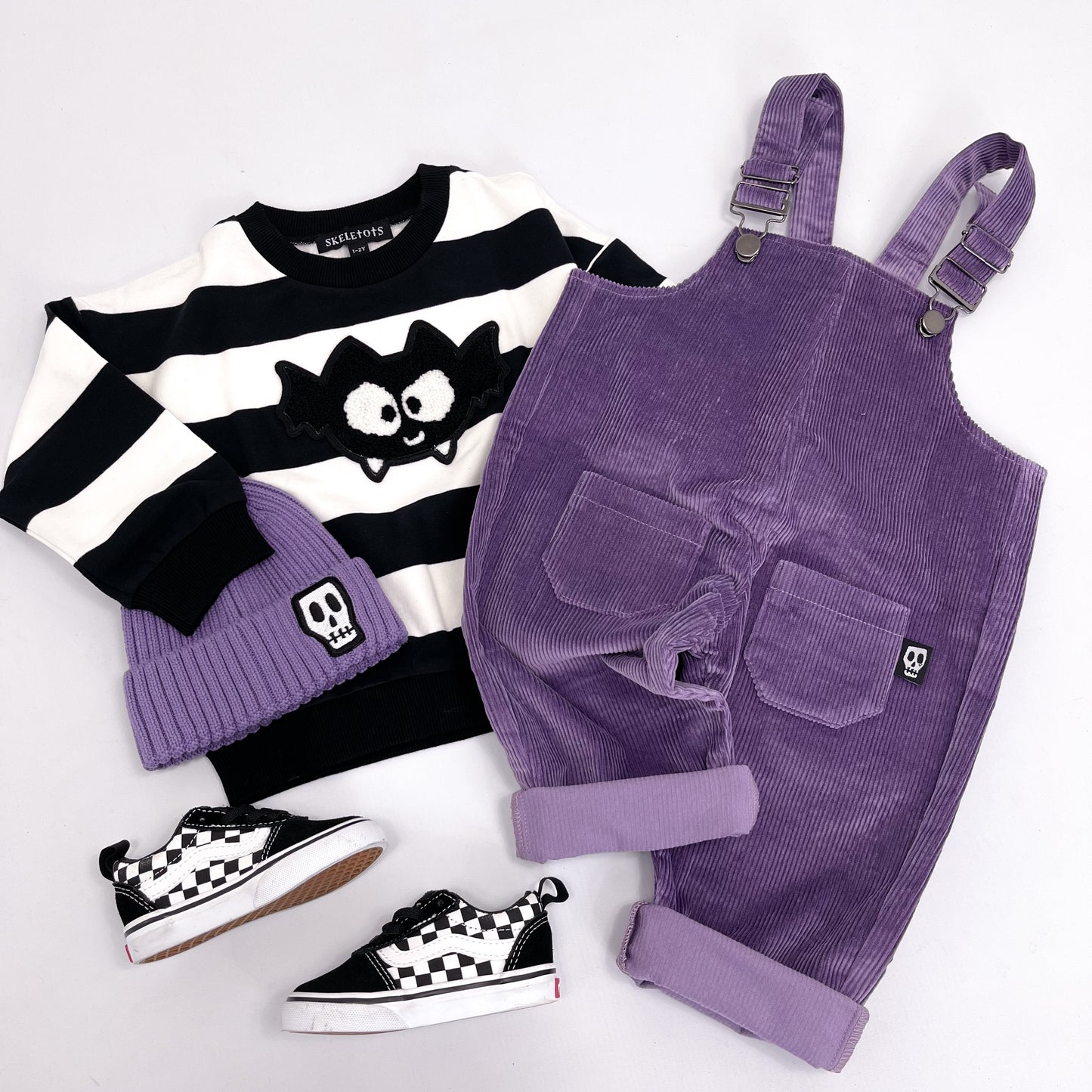 NOT SO BASIC DUSKY LILAC CORDUROY DUNGAREES