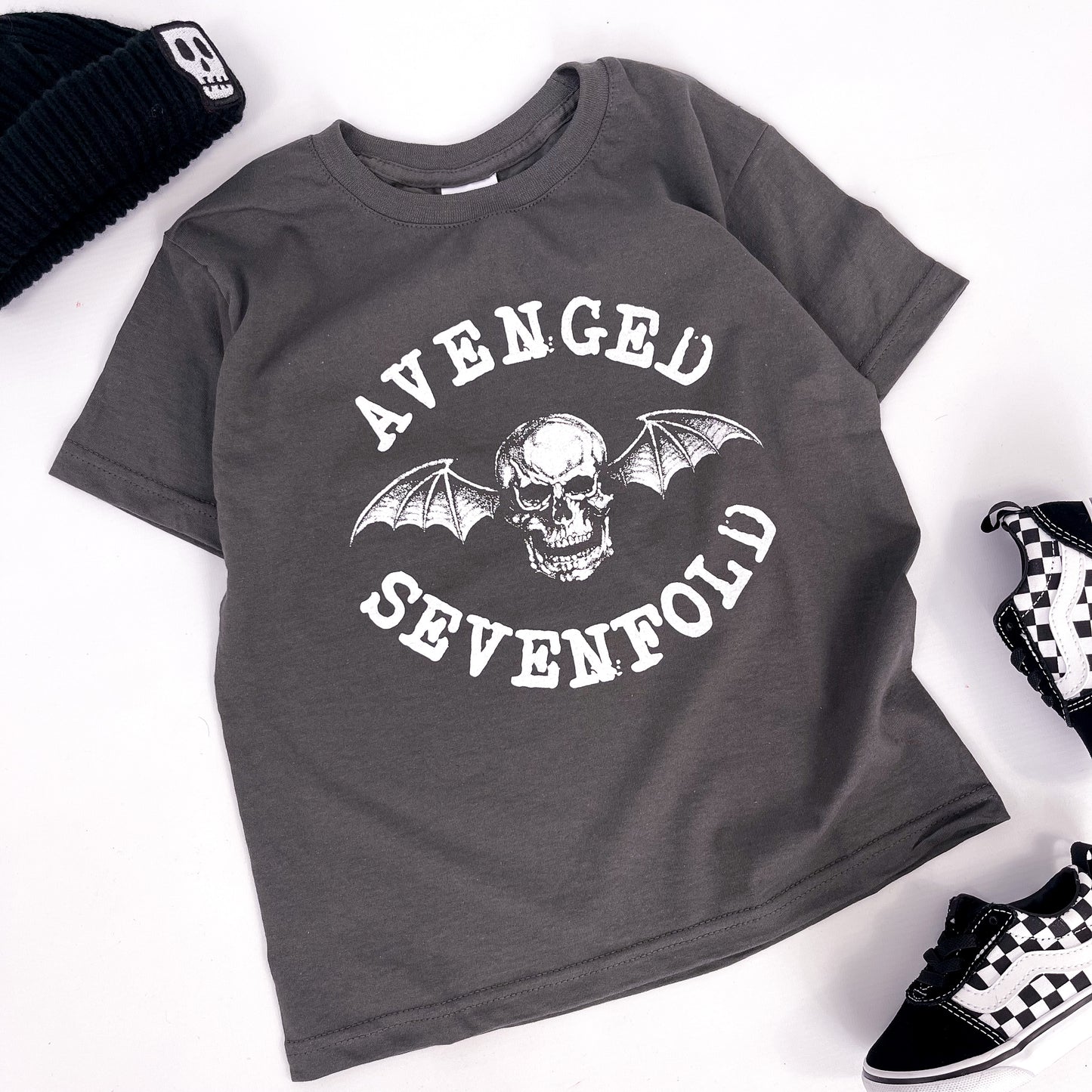 AVENGED SEVENFOLD CHARCOAL BAND TEE