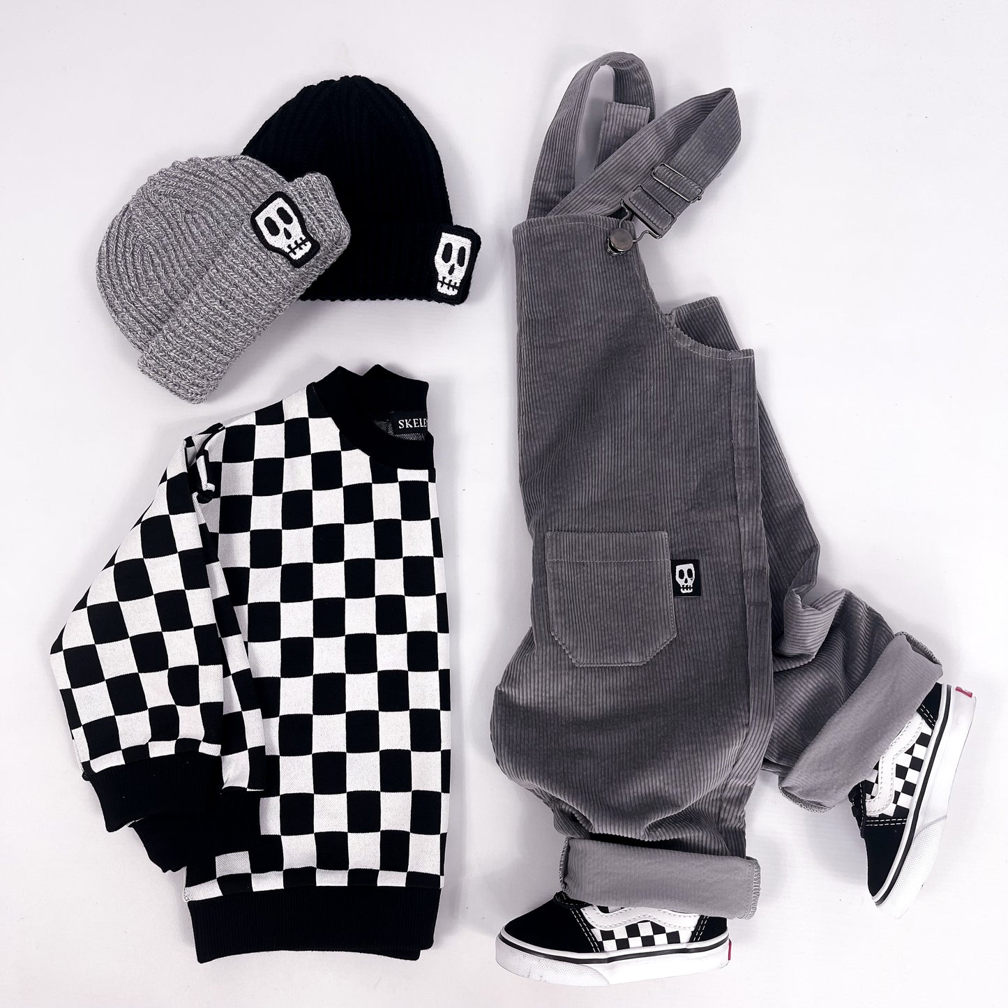 NOT SO BASIC GREY CORDUROY DUNGAREES