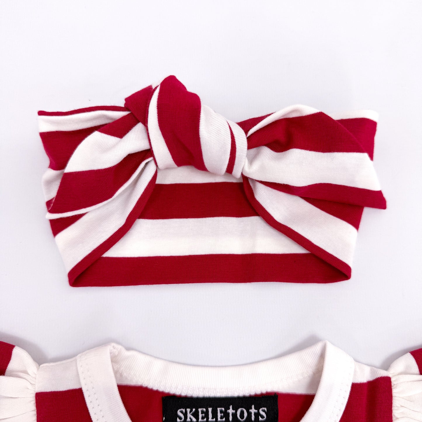 NOT SO BASIC RED STRIPE STRETCH HEADBAND