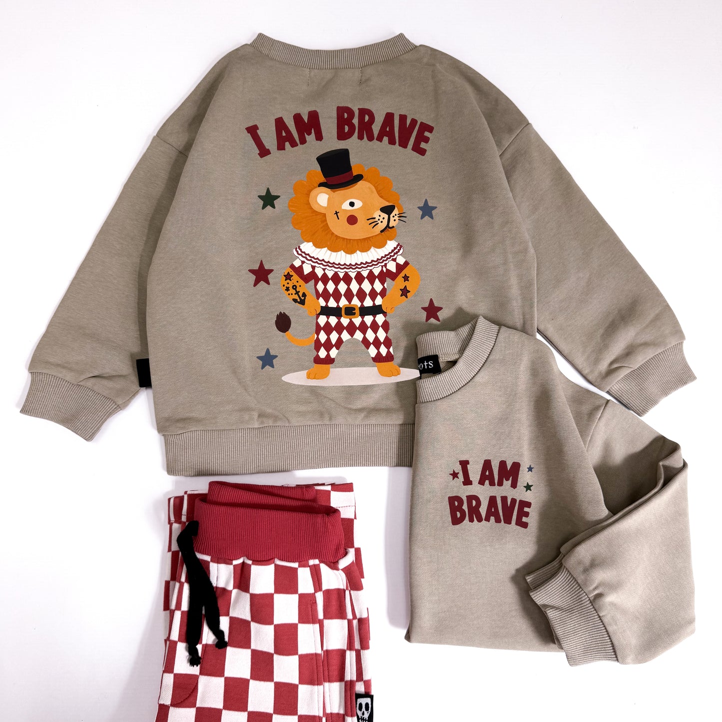 I AM BRAVE BACKPRINT OVERSIZED SWEATSHIRT