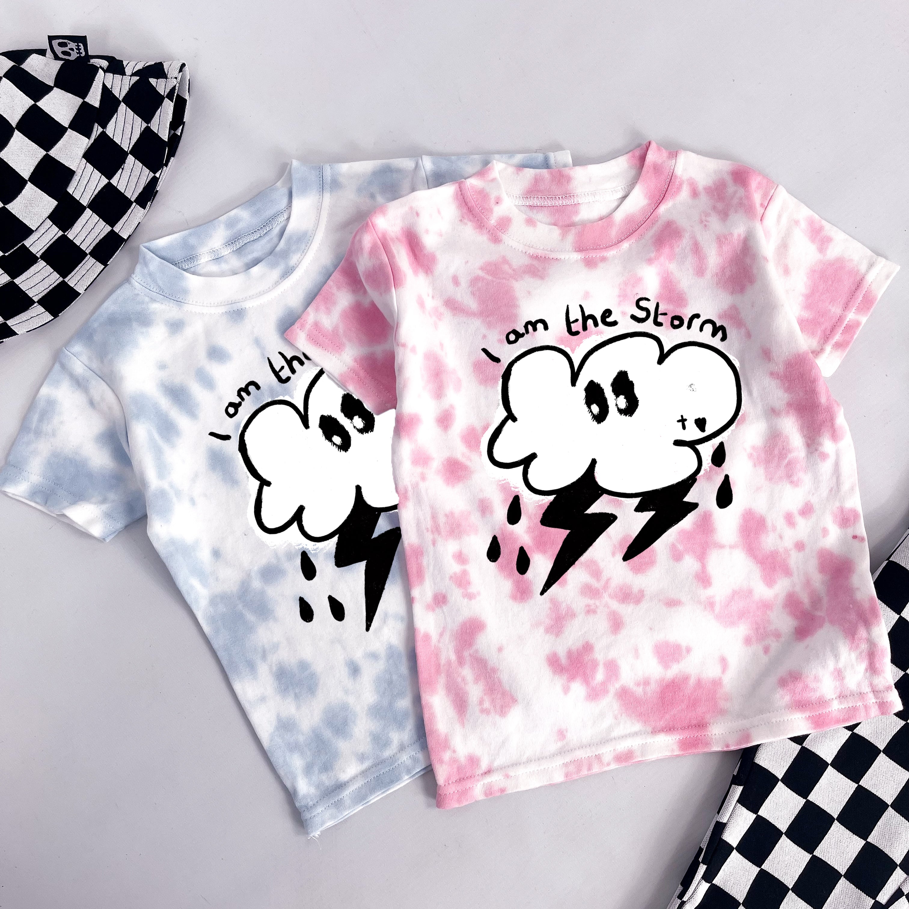Kids Tie Dye T-Shirt - I Am The Storm Design - skeletots.co.uk