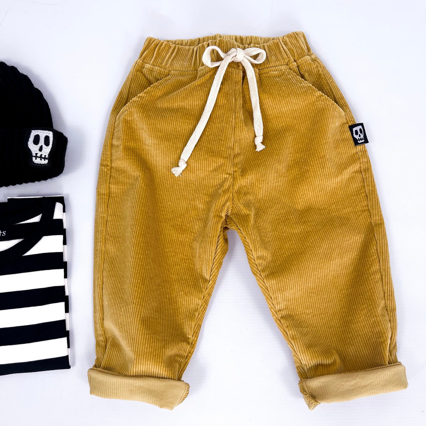 NOT SO BASIC MUSTARD CORD TROUSERS