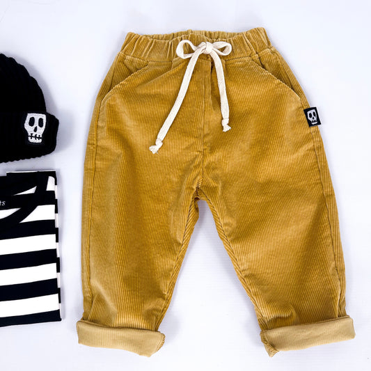 NOT SO BASIC MUSTARD CORD TROUSERS