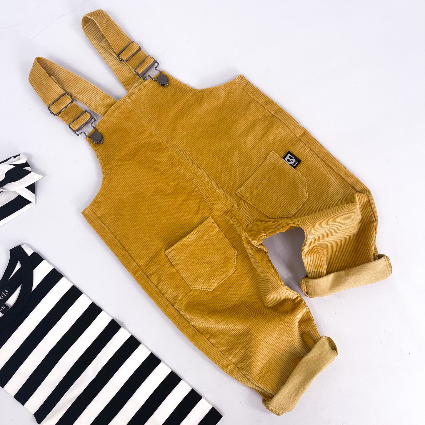 NOT SO BASIC MUSTARD CORD DUNGAREES