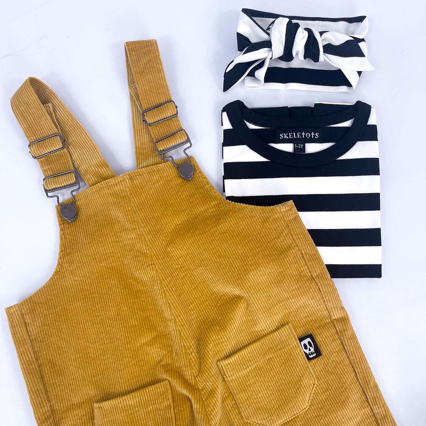 NOT SO BASIC MUSTARD CORDUROY DUNGAREES