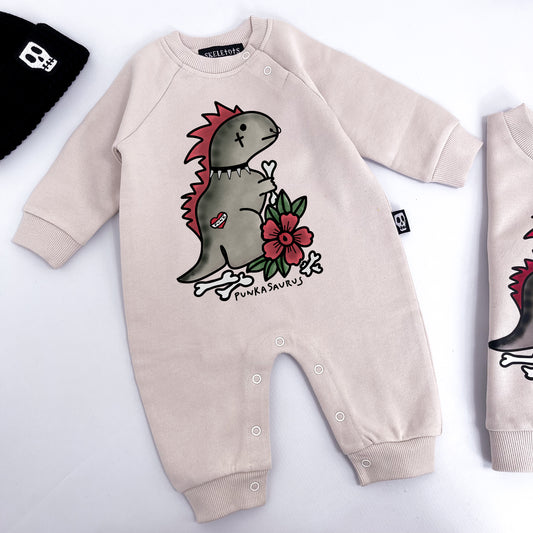 PUNKASAURUS! DINOSAUR FOOTLESS ROMPER