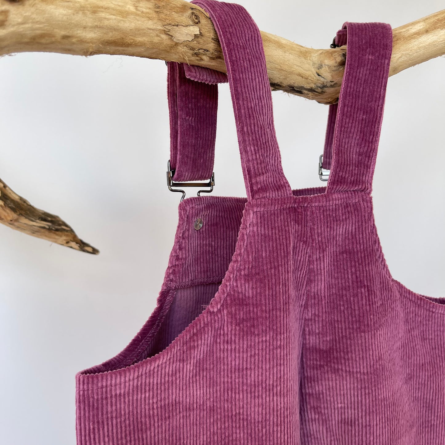 NOT SO BASIC MAUVE CORDUROY DUNGAREES