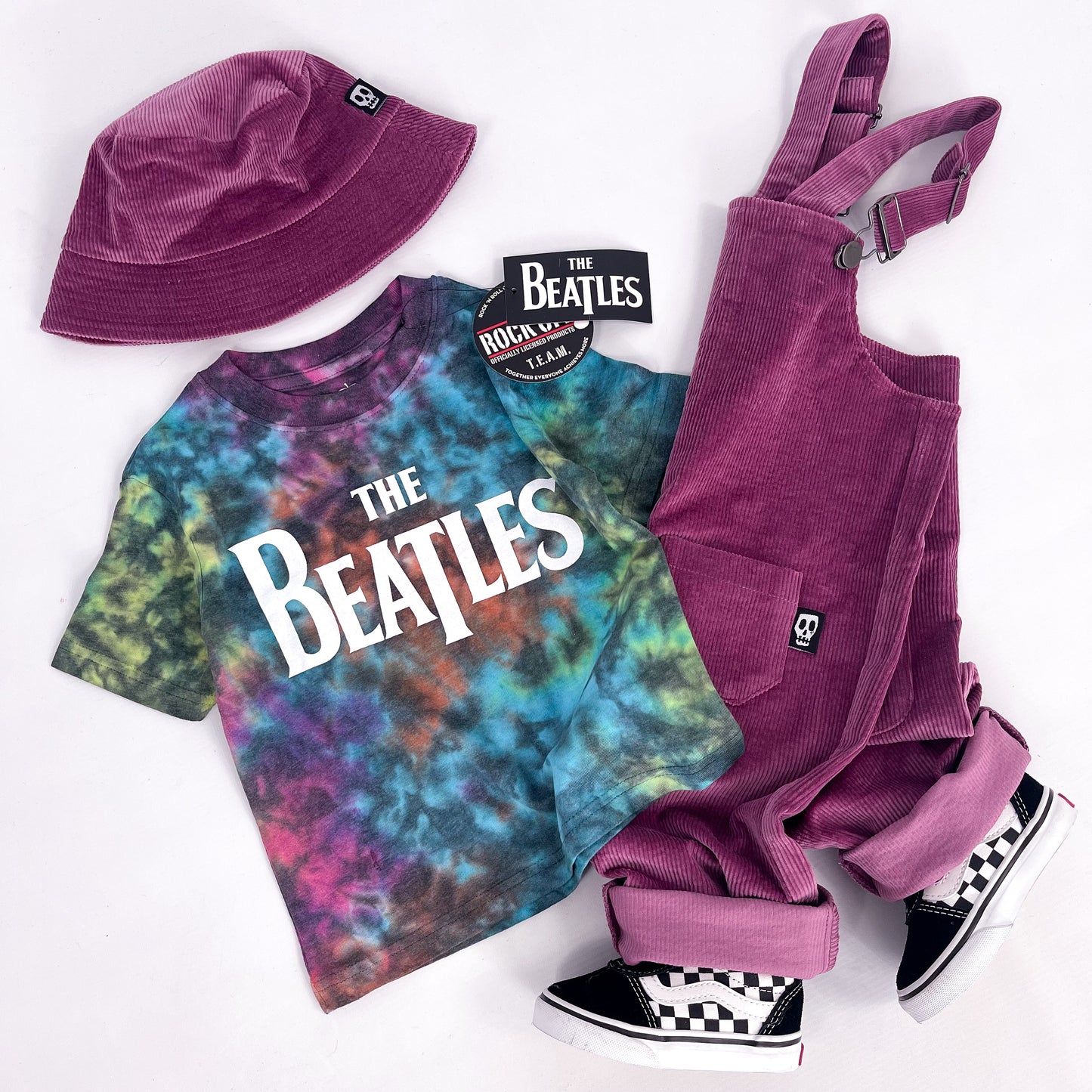 THE BEATLES KIDS T-SHIRT: DROP T LOGO (WASH COLLECTION)