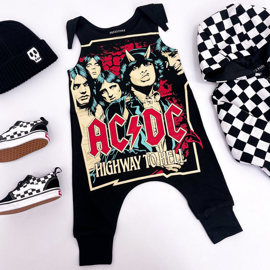 AC/DC BAND ROMPER
