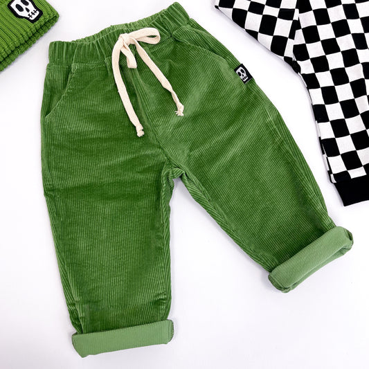 NOT SO BASIC GREEN CORD TROUSERS