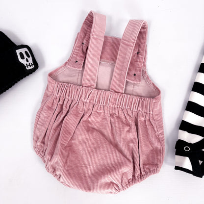 NOT SO BASIC DUSKY PINK CORD BABY ROMPERS
