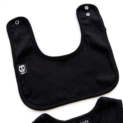 BABY POINTELLE BLACK BIB