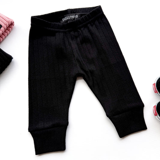 BABY POINTELLE BLACK LEGGINGS