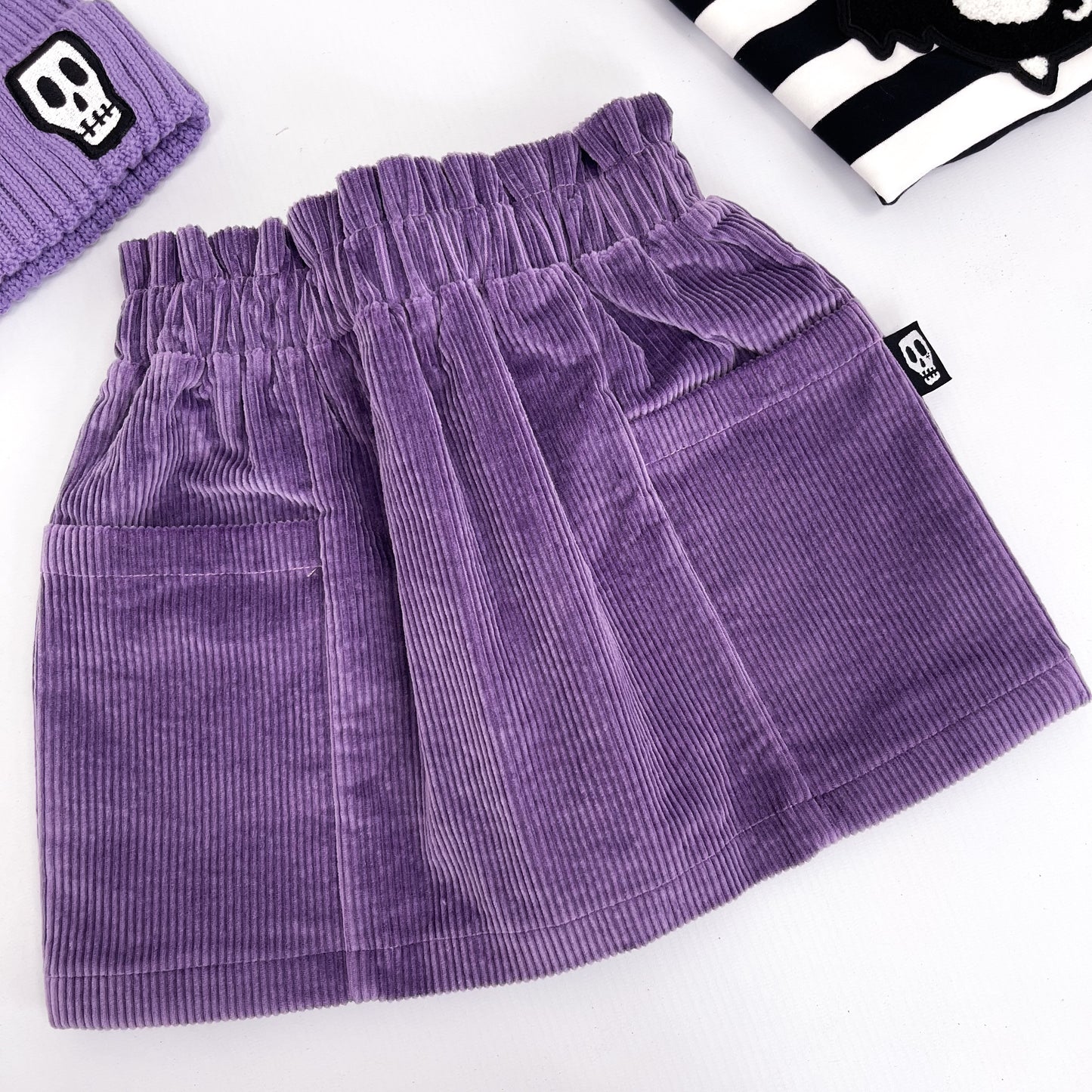 NOT SO BASIC DUSKY LILAC CORD SKIRT