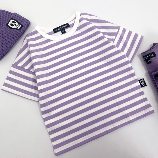 NOT SO BASIC DUSKY LILAC STRIPE TEE