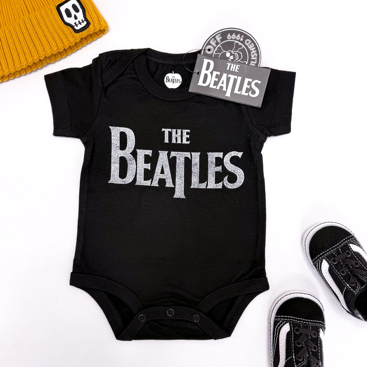 The Beatles Kids Baby Grow: Drop T Logo (Black)