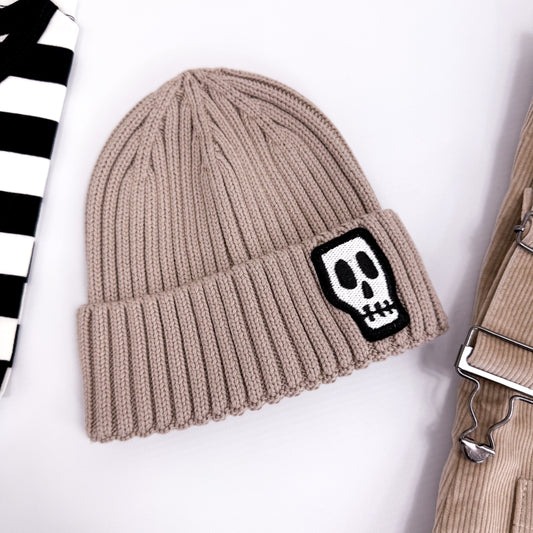 NOT SO BASIC MUSHROOM CHUNKY KNIT TRAWLER BEANIE