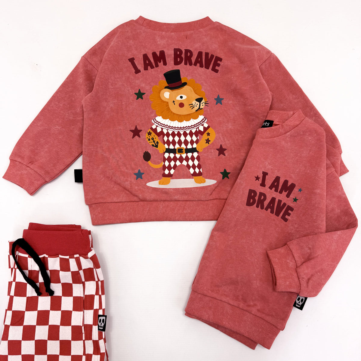 I AM BRAVE BACKPRINT OVERSIZED SWEATSHIRT