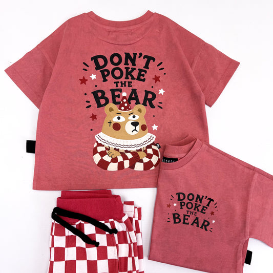 DON'T POKE THE BEAR BACKPRINT OVERSIZED TEE