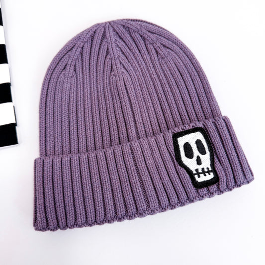 NOT SO BASIC SMOKEY LILAC CHUNKY KNIT TRAWLER BEANIE