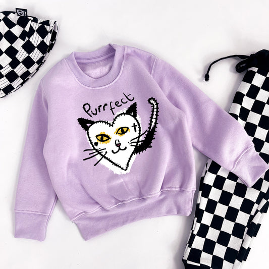 PURRFECT PASTEL PURPLE SWEATSHIRT