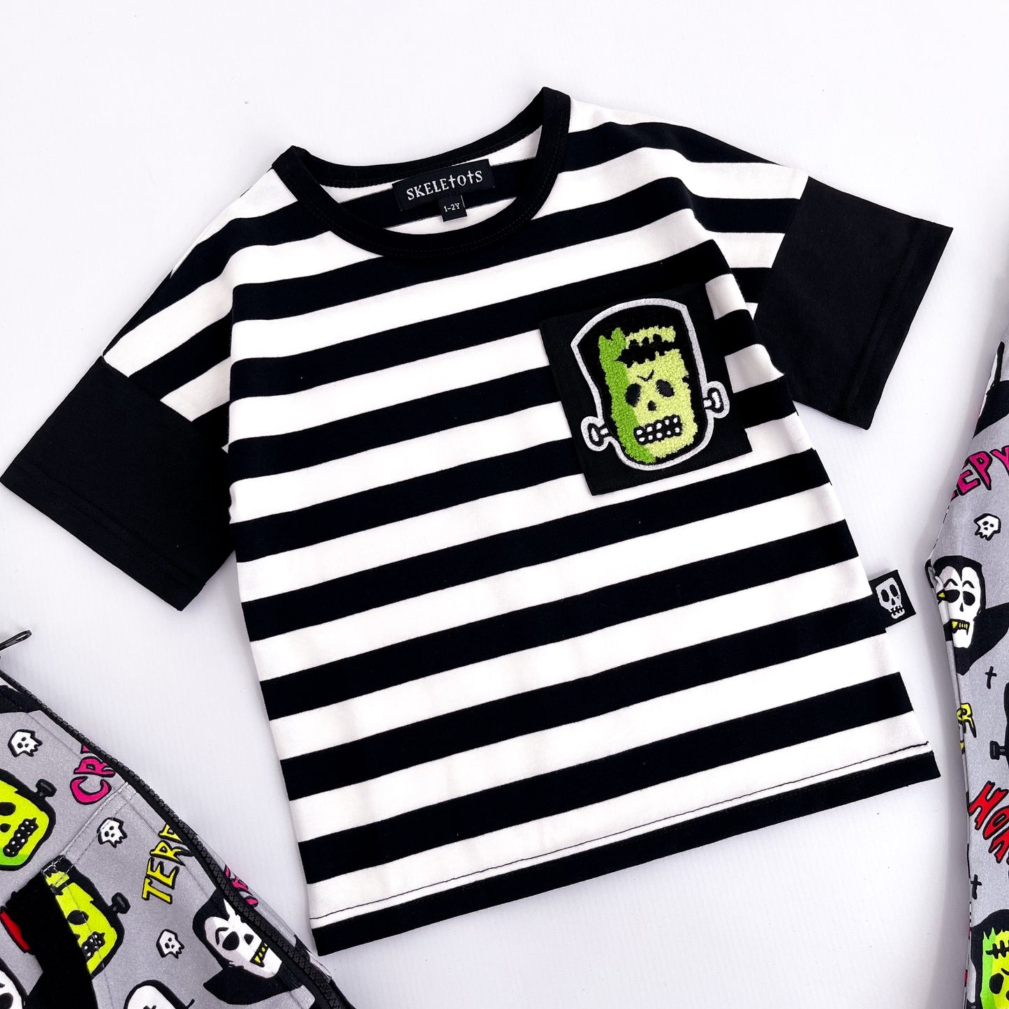 LITTLE TERROR STRIPE PATCH TEE