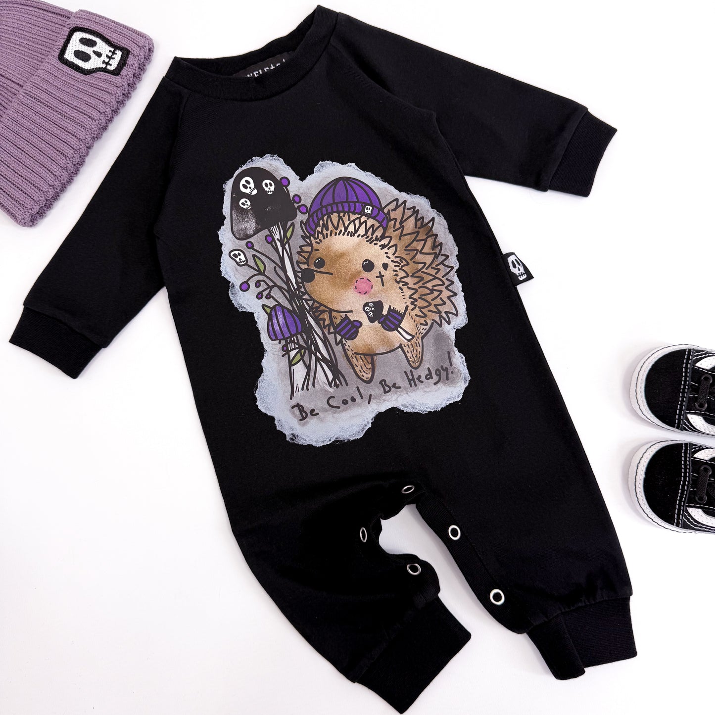 BE COOL, BE HEDGY FOOTLESS ROMPER