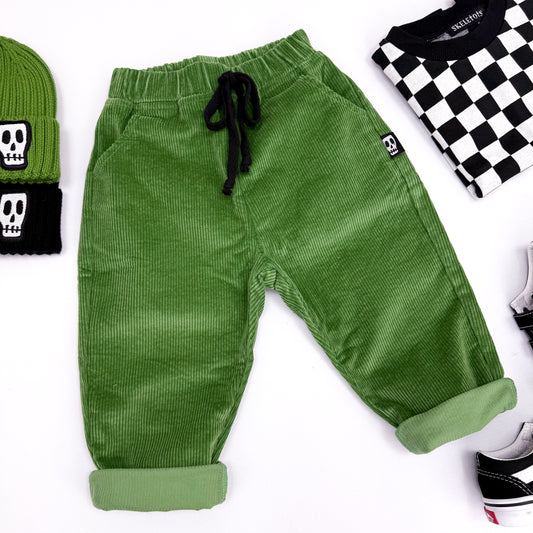 NOT SO BASIC GREEN CORD TROUSERS