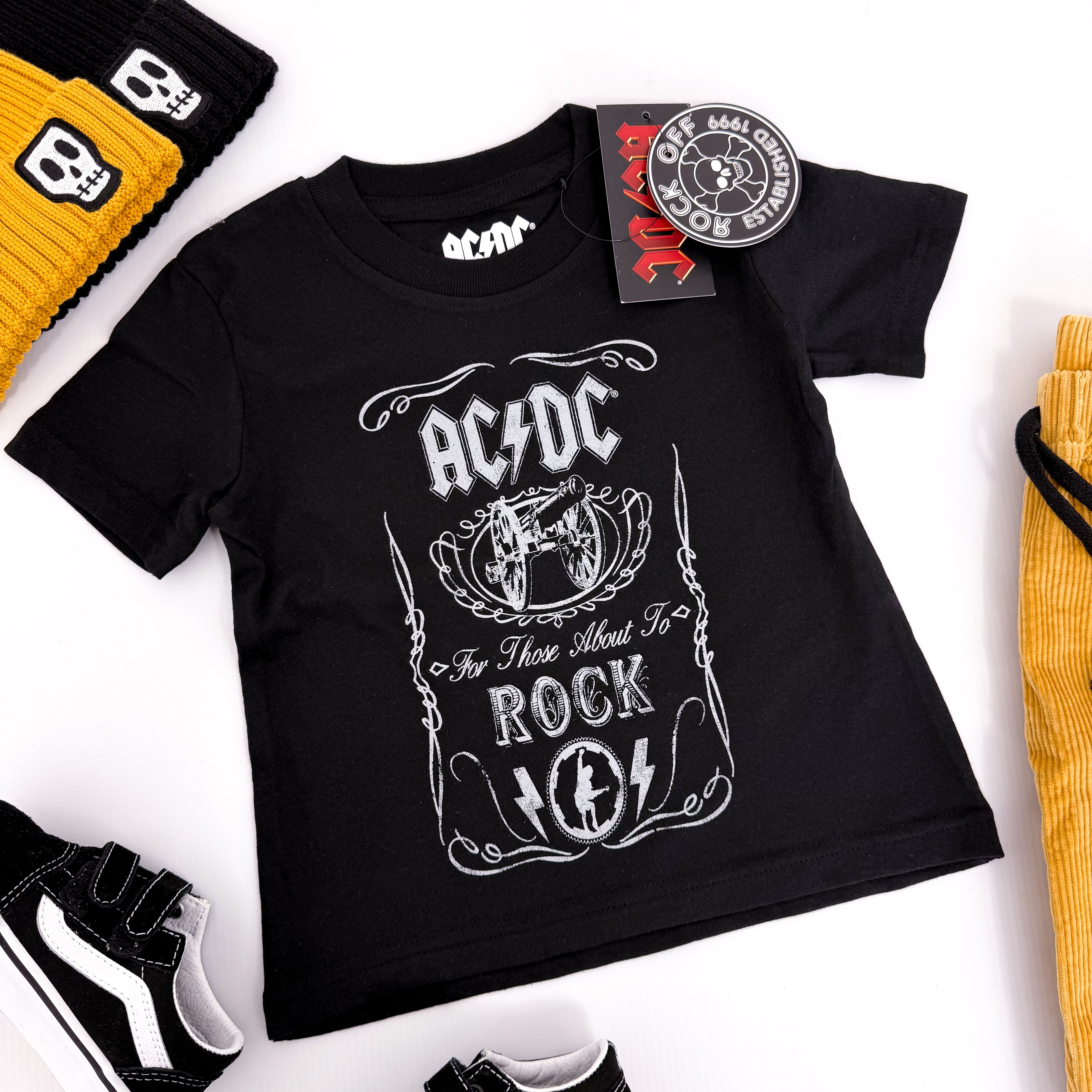 AC/DC KIDS T-SHIRT: VINTAGE CANNON SWIG BAND TEE – Skeletots