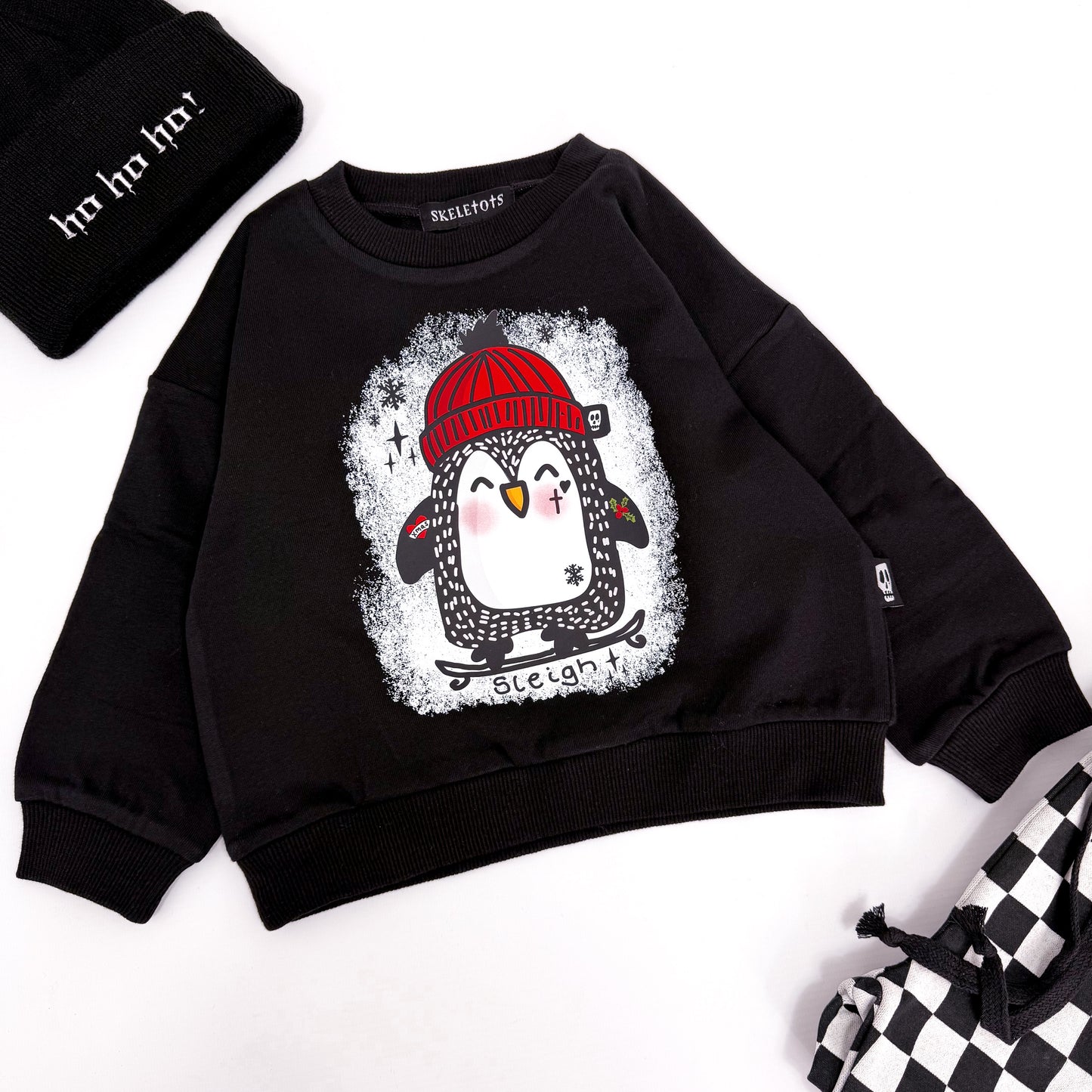 SLEIGH PENGUIN CHRISTMAS JUMPER