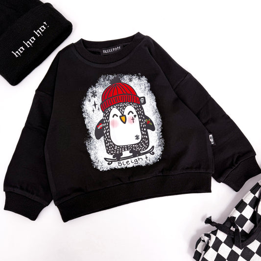 SLEIGH PENGUIN CHRISTMAS JUMPER
