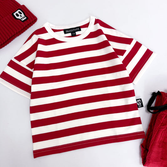 NOT SO BASIC RED STRIPE TEE
