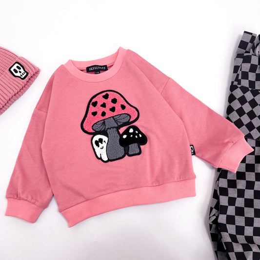 PINK TOADSTOOL GHOST DUSKY ROSE SWEATSHIRT