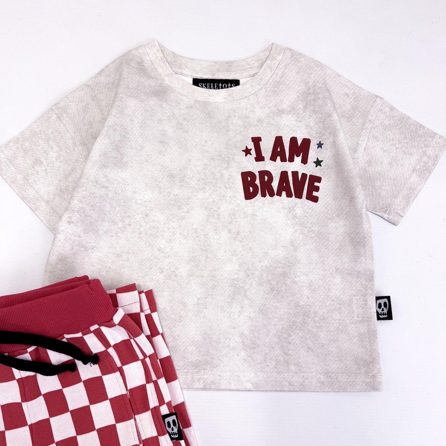 I AM BRAVE BACKPRINT OVERSIZED TEE