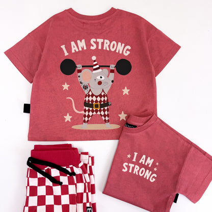 I AM STRONG BACKPRINT OVERSIZED TEE