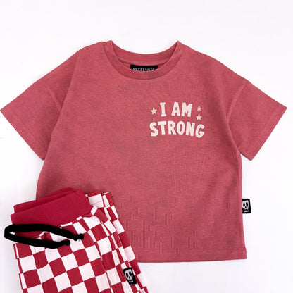 I AM STRONG BACKPRINT OVERSIZED TEE