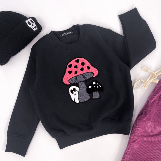 ⚡PINK TOADSTOOL GHOST EMBROIDERED PATCH SWEATSHIRT⚡