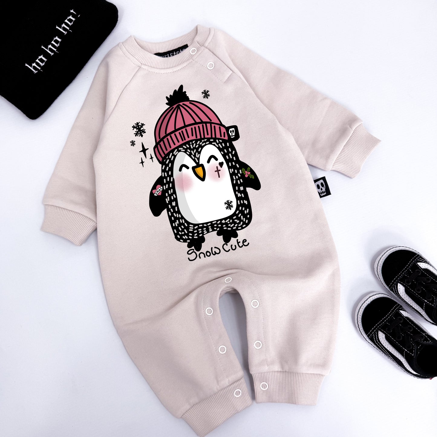SNOW CUTE CHRISTMAS FOOTLESS ROMPER
