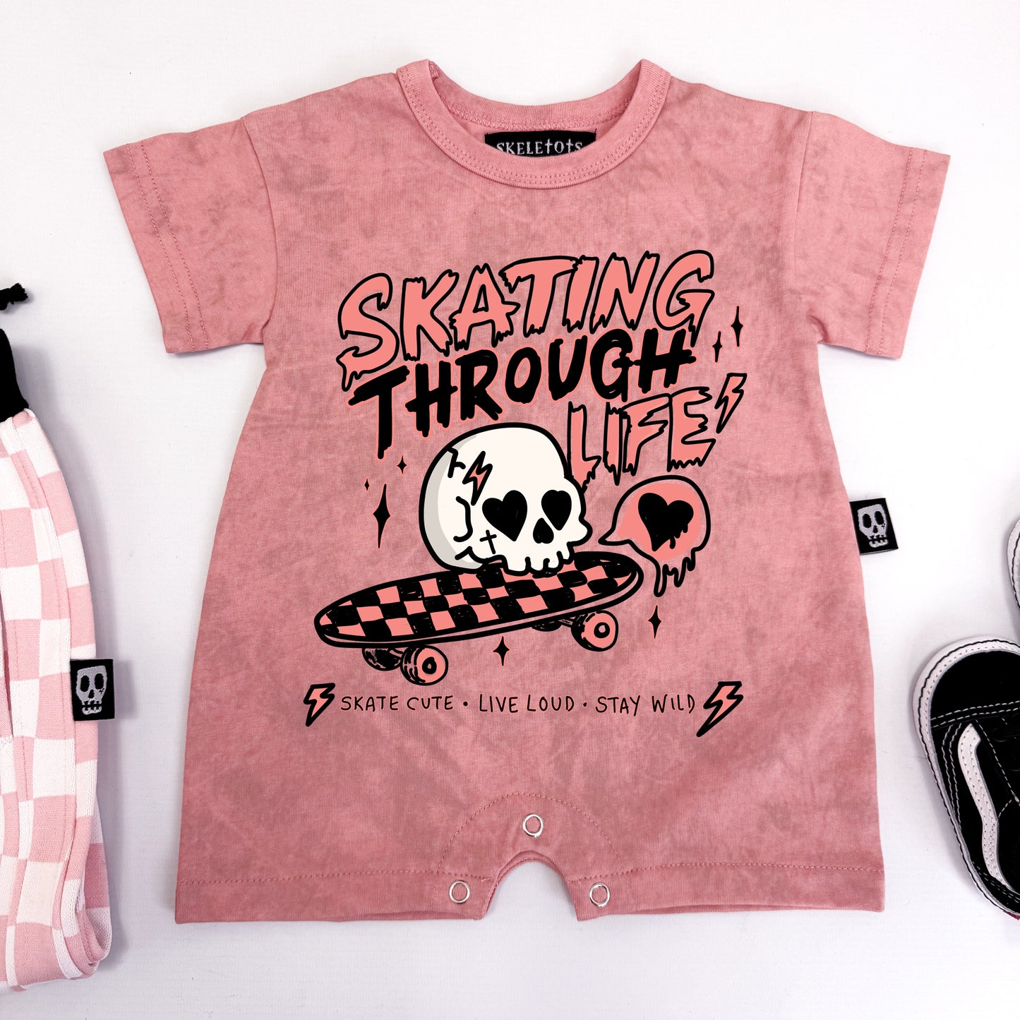 SKATING THROUGH LIFE SHORTIE ROMPER